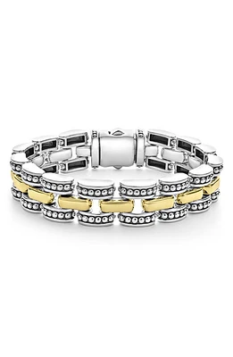 LAGOS Gold Caviar Link Bracelet in Two-Tone at Nordstrom, Size 7