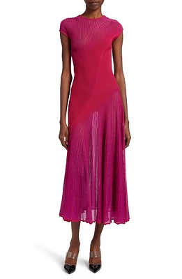 Alaïa Twisted Ottoman Midi Dress in Bougainvillea at Nordstrom, Size 12 Us