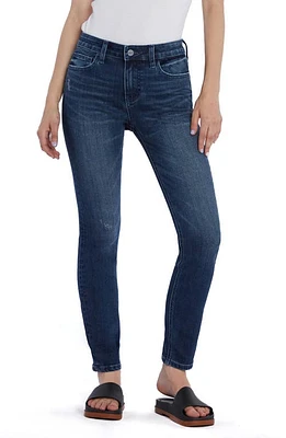 HINT OF BLU Vera Mid Rise Skinny Jeans Blue at Nordstrom,