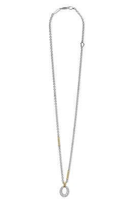 LAGOS Caviar Luxe Diamond Pavé Pendant Necklace in Gold at Nordstrom