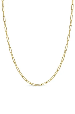 Zoë Chicco Small Paper Clip Chain Necklace in 14K Yg at Nordstrom, Size 18