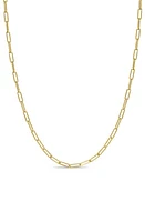 Zoë Chicco Small Paper Clip Chain Necklace in 14K Yg at Nordstrom, Size 18