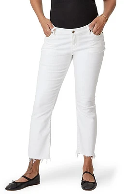 HATCH The Under Bump Crop Maternity Jeans True White at Nordstrom,