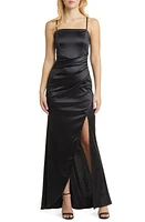 Emerald Sundae Ruched Satin Gown at Nordstrom,