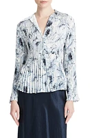 Vince Washed Lily Pleated Shirt in Pale Azure at Nordstrom, Size X-Small