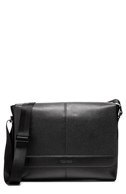 Cole Haan Triboro Leather Messenger Bag in Black at Nordstrom