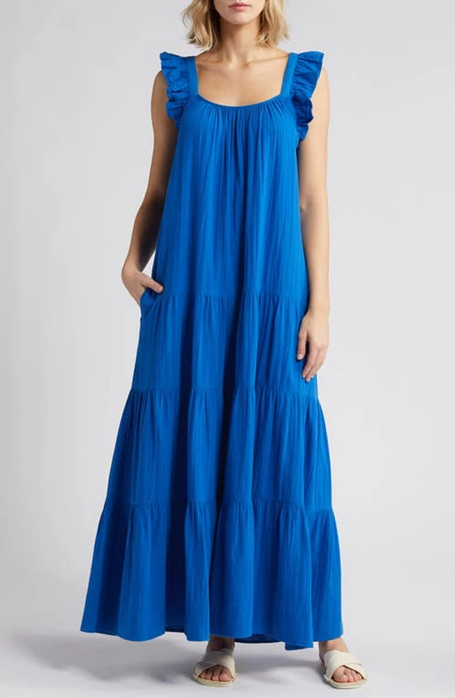 caslon(r) Ruffle Tiered Cotton Maxi Dress at Nordstrom,