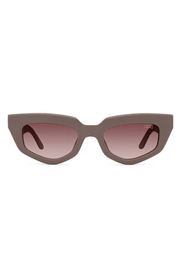 DEZI On Read 49mm Cat Eye Sunglasses in Matte Stone /Terra Cotta at Nordstrom