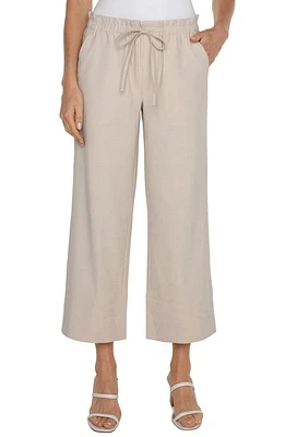 Liverpool Los Angeles Tie Waist Ankle Wide Leg Pants at Nordstrom,