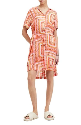 AllSaints Athea Luisa Shirtdress Blood Orange at Nordstrom, Us