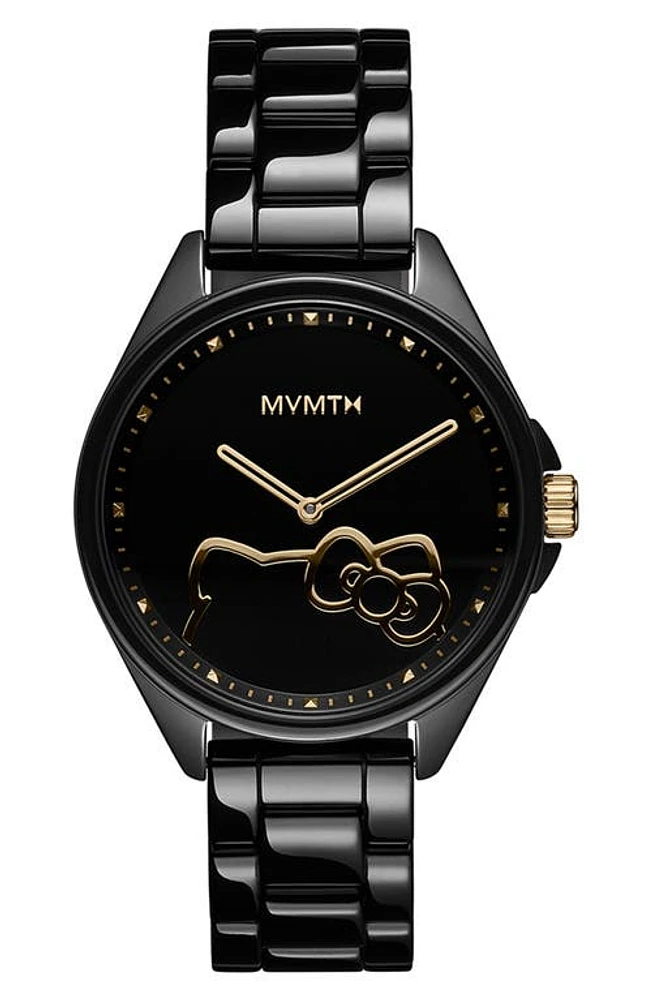 MVMT x Hello Kitty Coronada Ceramic Bracelet Watch, 42mm in Black at Nordstrom