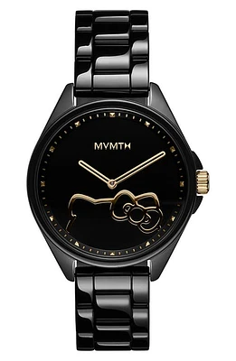 MVMT x Hello Kitty Coronada Ceramic Bracelet Watch, 42mm in Black at Nordstrom