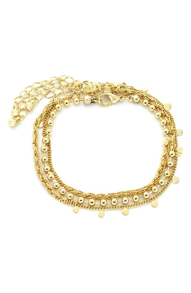 Panacea Set of 3 Chain Bracelets in Gold at Nordstrom