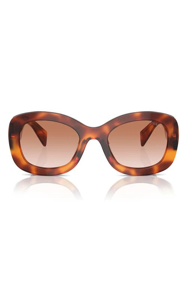 Prada 55mm Gradient Oval Sunglasses in Brown Grad at Nordstrom