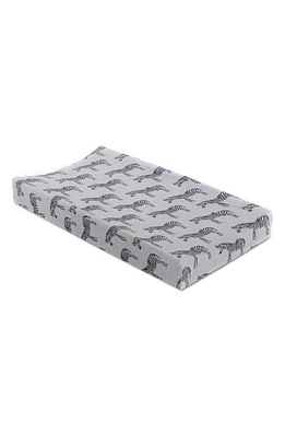 Oilo Zebra Changing Pad Cover & Jersey Crib Sheet Set in Gray at Nordstrom