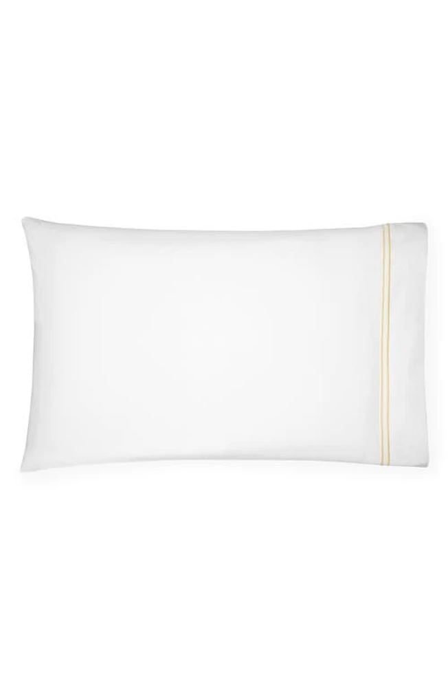 SFERRA Grande Hotel Pillowcase in White/Banana at Nordstrom, Size King