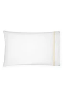 SFERRA Grande Hotel Pillowcase in White/Banana at Nordstrom, Size King