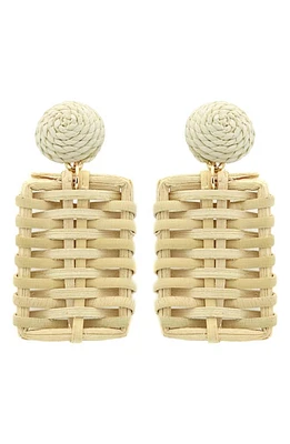 Panacea Rattan Woven Drop Earrings at Nordstrom