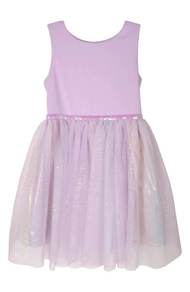 Zunie Kids' Sequin Glitter Dress Lilac at Nordstrom,