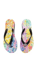 Kurt Geiger London x Floral Couture Kensington Platform Flip Flop Charcoal at Nordstrom,