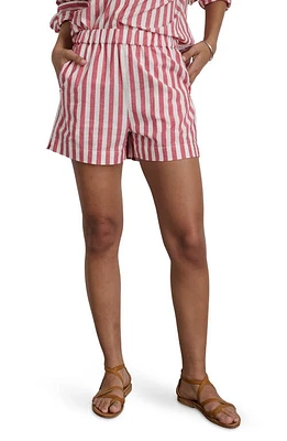 Alex Mill Poolside Stripe Shorts Red/Off White at Nordstrom,