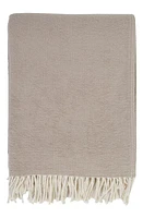 Pom Pom at Home Billie Fringe Cotton Throw Blanket in Beige at Nordstrom, Size 50X70