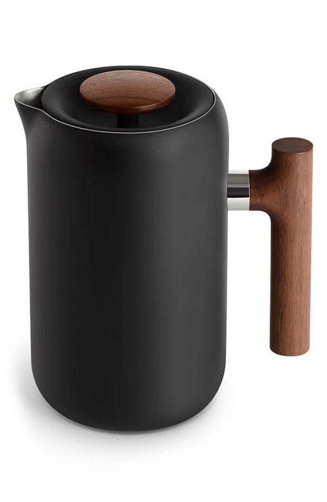 Fellow Clara French Press in Matte Black W/Walnut Accents at Nordstrom, Size 24 Oz