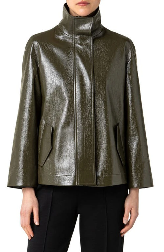 Akris punto Crushed Lacquer A-Line Jacket in 058-Laurel at Nordstrom, Size 6