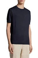 ZEGNA Premium Cotton Short Sleeve T-Shirt Navy at Nordstrom, Us