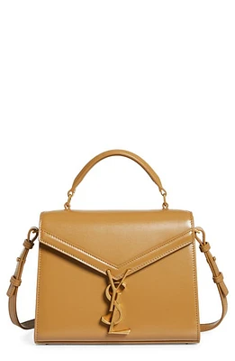 Saint Laurent Mini Cassandra Leather Top Handle Bag in Cappuccino at Nordstrom