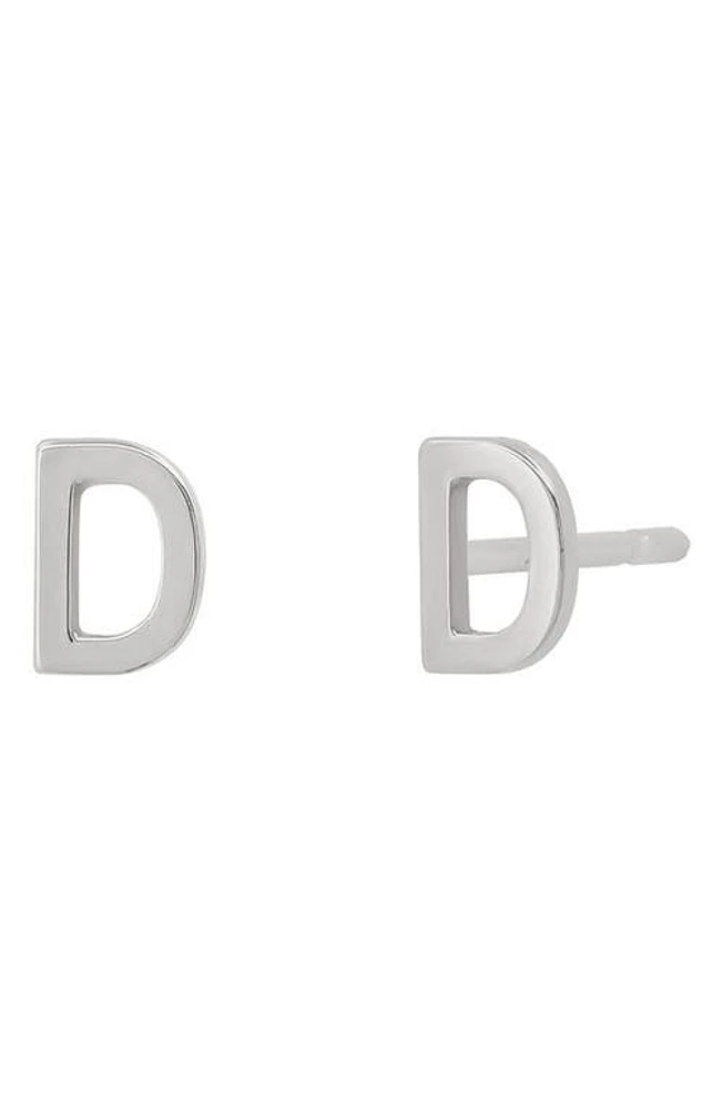 BYCHARI Initial Stud Earrings in 14K Gold-D at Nordstrom