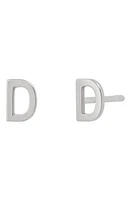 BYCHARI Initial Stud Earrings in 14K Gold-D at Nordstrom