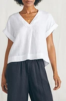 Faherty Sanibel Linen Top Bright White at Nordstrom,