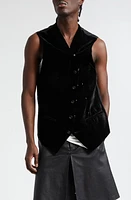 TAKAHIROMIYASHITA TheSoloist. Right-Left Silk & Cotton Velvet Vest Black at Nordstrom,