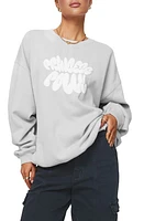 Princess Polly Logo Graphic Sweatshirt Grey/White at Nordstrom,