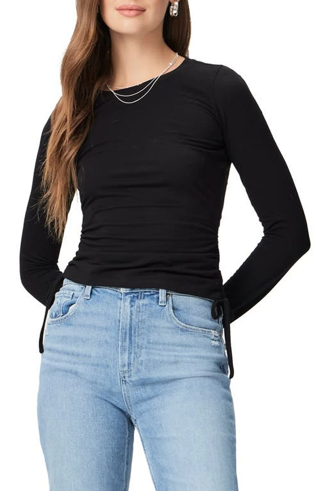 PAIGE Latenna Side Ruched Top Black at Nordstrom,