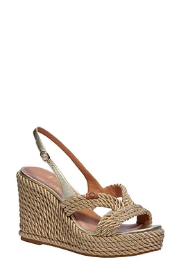 Kate Spade New York tahiti platform wedge sandal Pale Gold at Nordstrom,