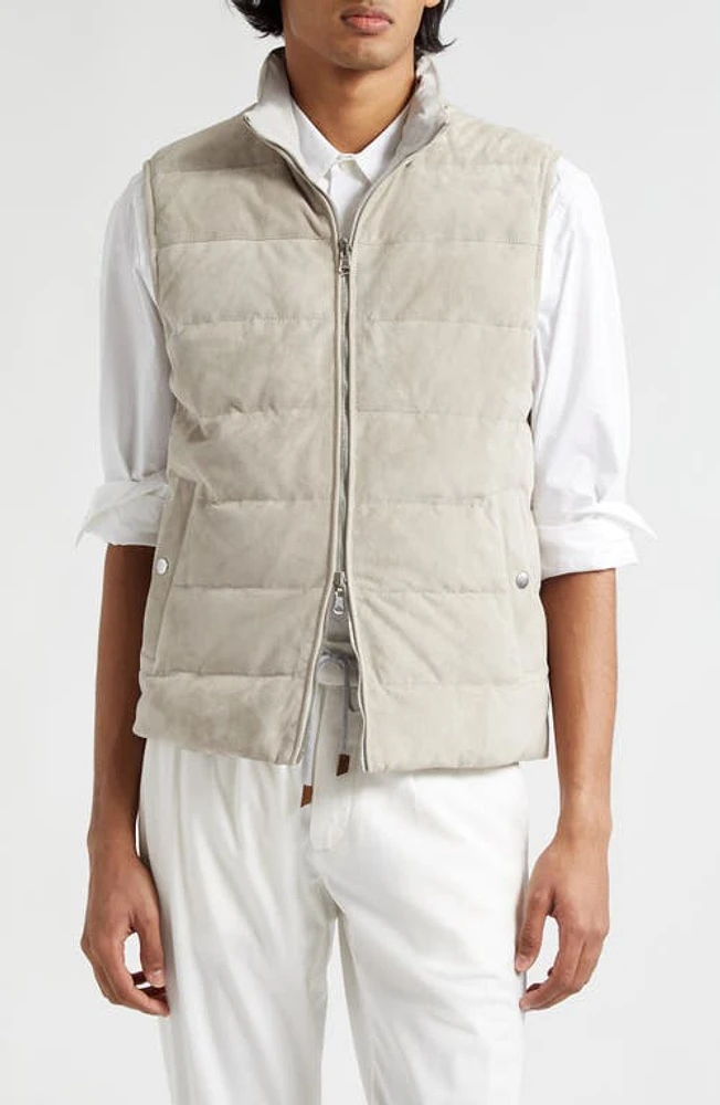 Eleventy Down Reversible Vest in Verde E Grigio Chiaro at Nordstrom, Size 44 Us