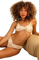 Dippin Daisys Britney Adjustable Shoulder Bikini Top Rad Plaid at Nordstrom,