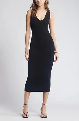 Open Edit Luxe Sculpt Sleeveless Midi Dress at Nordstrom,