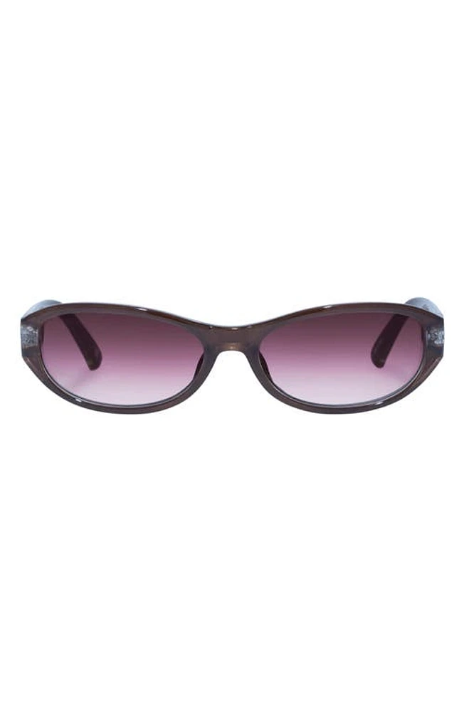 Le Specs Don't Cha 56mm Oval Sunglasses in Pearl Chocolate at Nordstrom