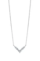 Bony Levy Gatsby Diamond V-Shape Necklace in 18K White Gold at Nordstrom