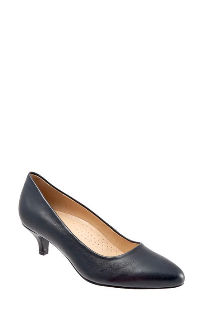 Trotters Kiera Pump Navy Leather at Nordstrom,