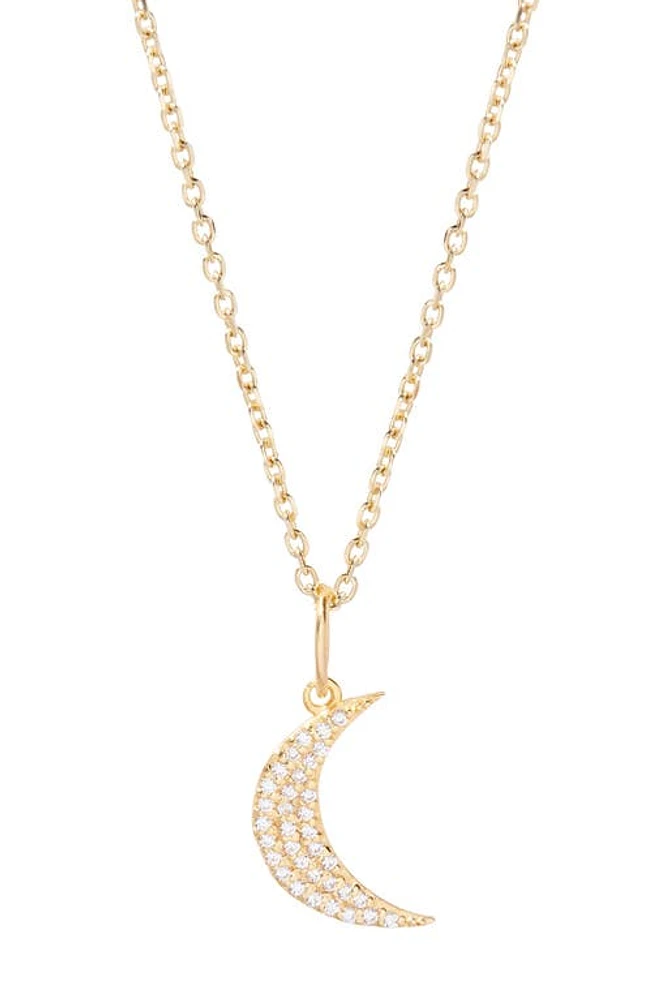 Brook and York Adeline Moon Pendant Necklace in Gold at Nordstrom