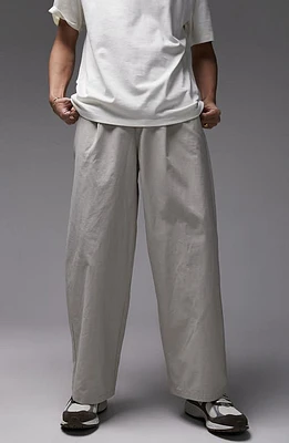 Topman Baggy Straight Leg Pants Stone at Nordstrom, X