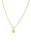 Dean Davidson Petit Pavé Knockout Disc Pendant Necklace in White Topaz/Gold at Nordstrom