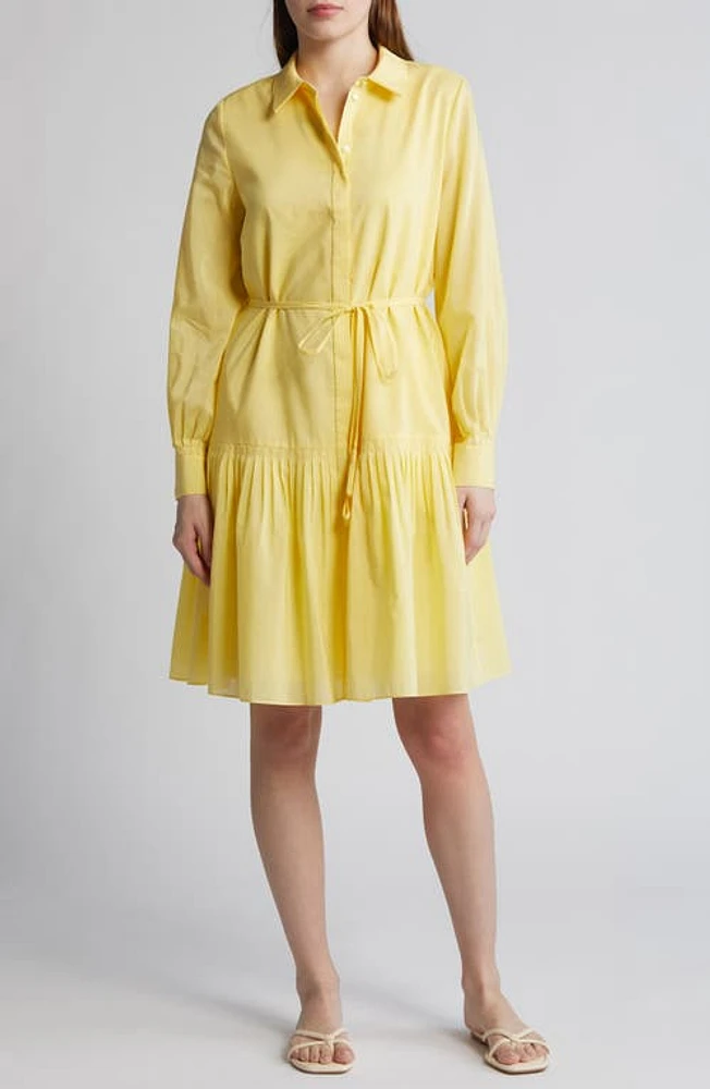 KOBI HALPERIN Viola Long Sleeve Cotton & Silk Shirtdress at Nordstrom,