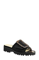 Ron White Candra Tort Lug Slide Sandal Onyx at Nordstrom,