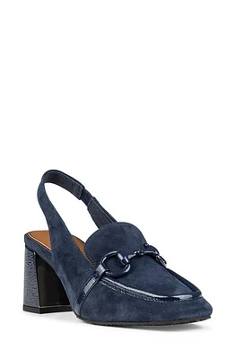 Donald Pliner Slingback Bit Loafer Pump Navy at Nordstrom,