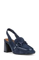 Donald Pliner Slingback Bit Loafer Pump Navy at Nordstrom,